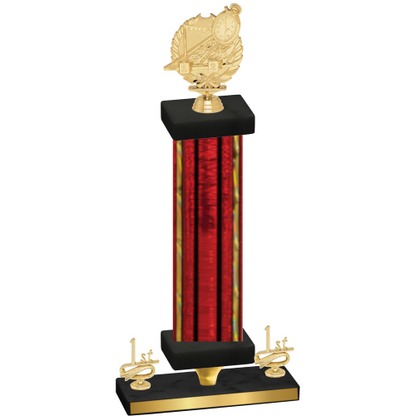 Premium Single Red Glacier First Place Swimming Trophy