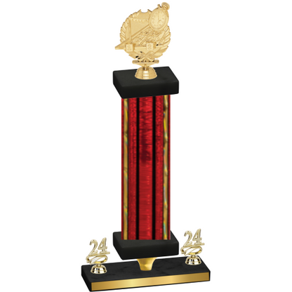 Premium Single Red Glacier Year Swimming Trophy