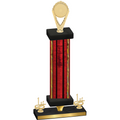 Premium Single Red Glacier First Place Insert Trophy