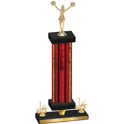 Premium Single Red Glacier First Place Cheerleading Trophy