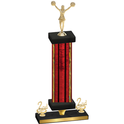 Premium Single Red Glacier Second Place Cheerleading Trophy