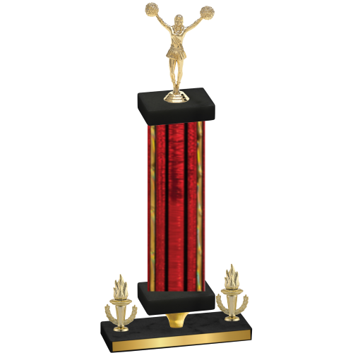 Premium Single Red Glacier Victory Cheerleading Trophy