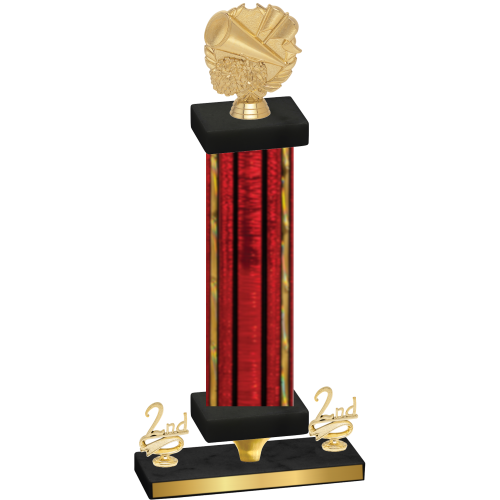 Premium Single Red Glacier Second Place Cheerleading Trophy