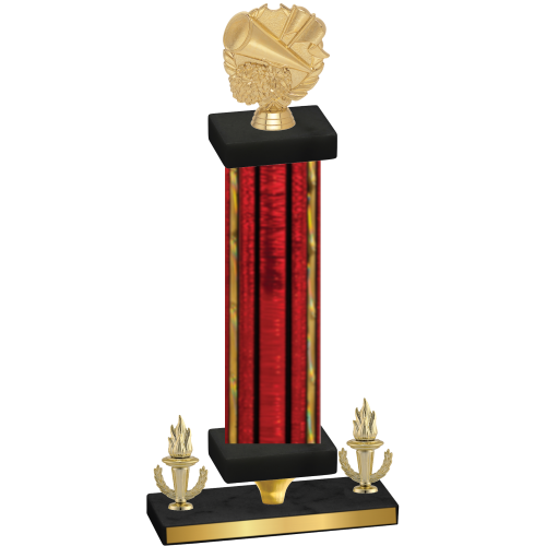 Premium Single Red Glacier Victory Cheerleading Trophy