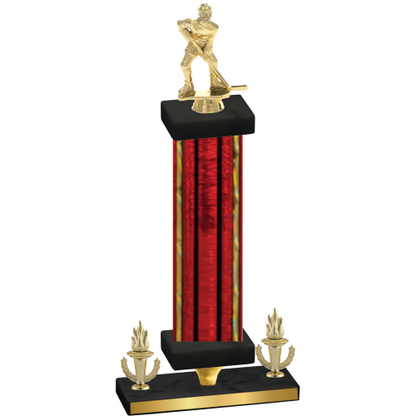 Premium Single Red Glacier Victory Hockey Trophy