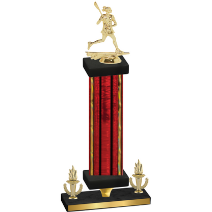 Premium Single Red Glacier Victory Lacrosse Trophy