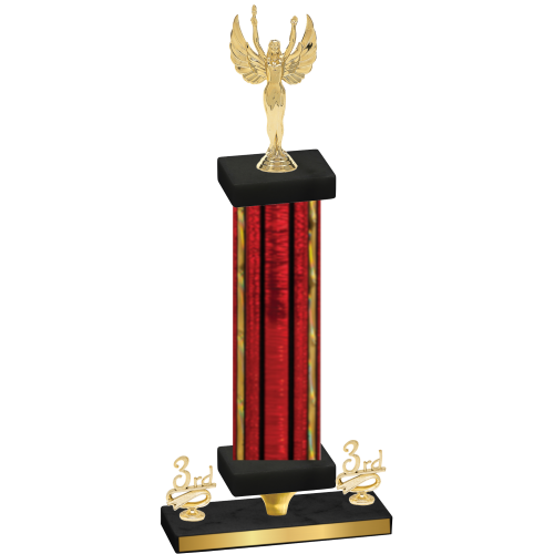 Premium Single Red Glacier Third Place Victory Trophy