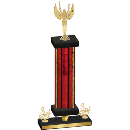 Premium Single Red Glacier Third Place Victory Trophy