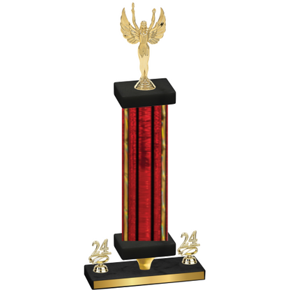 Premium Single Red Glacier Year Victory Trophy