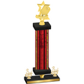 Premium Single Red Glacier Third Place Pickleball Trophy
