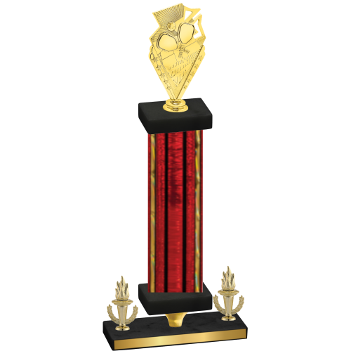 Premium Single Red Glacier Victory Pickleball Trophy