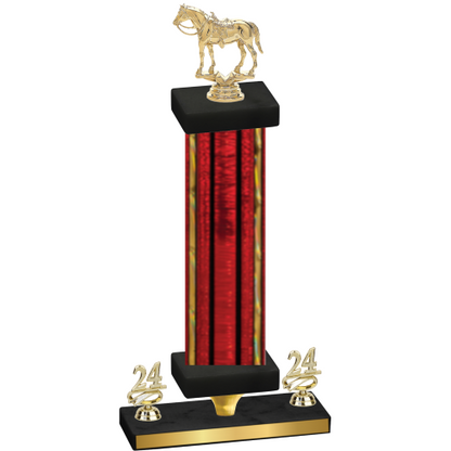 Premium Single Red Glacier Year Horses Trophy