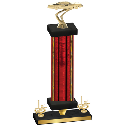 Premium Single Red Glacier First Place Cars Trophy