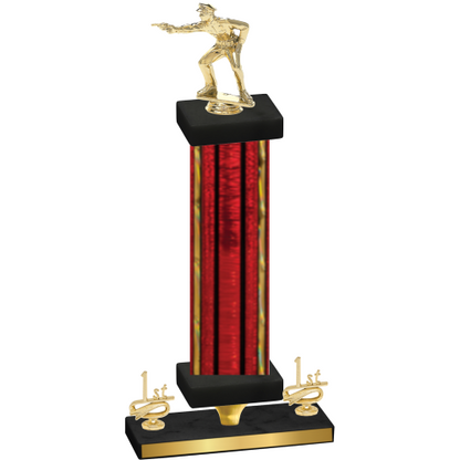 Premium Single Red Glacier First Place Shooter Trophy