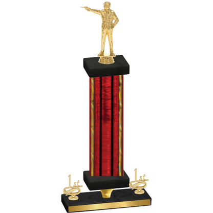 Premium Single Red Glacier First Place Shooter Trophy