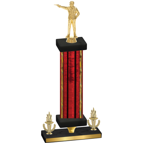 Premium Single Red Glacier Victory Shooter Trophy