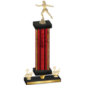 Premium Single Red Glacier Second Place Skater Trophy
