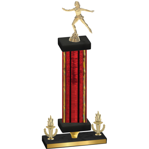 Premium Single Red Glacier Victory Skater Trophy