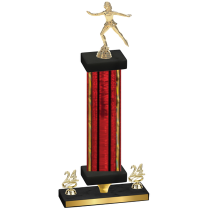 Premium Single Red Glacier Year Skater Trophy