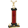 Premium Single Red Glacier First Place Weights Trophy
