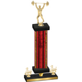 Premium Single Red Glacier Third Place Weights Trophy