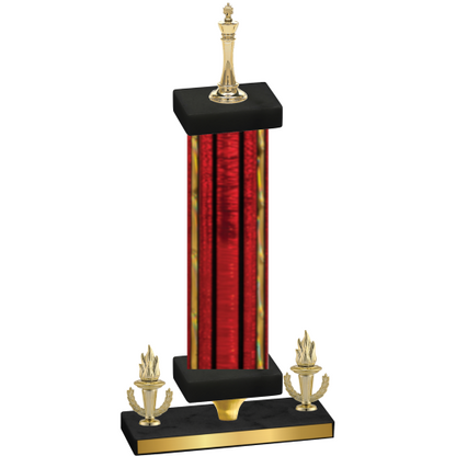 Premium Single Red Glacier Victory Chess Trophy