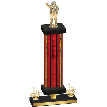 Premium Single Red Glacier First Place Holiday Trophy