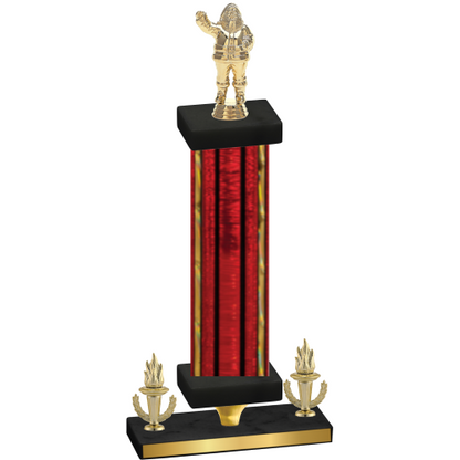 Premium Single Red Glacier Victory Holiday Trophy