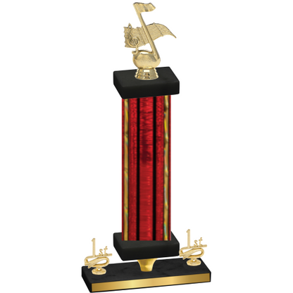 Premium Single Red Glacier First Place Music Trophy