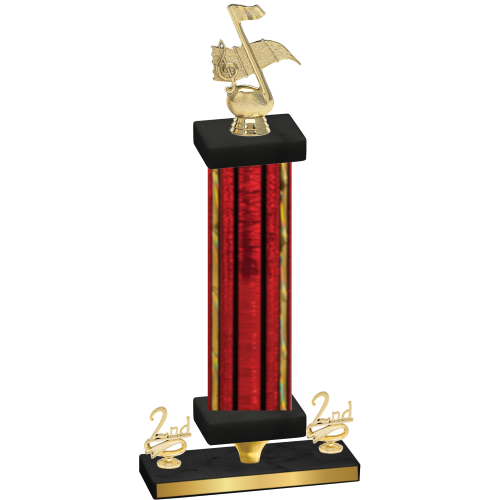 Premium Single Red Glacier Second Place Music Trophy