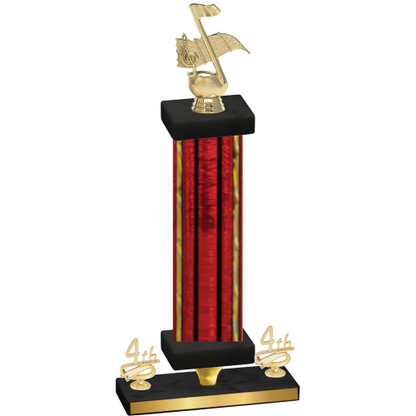 Premium Single Red Glacier Fourth Place Music Trophy