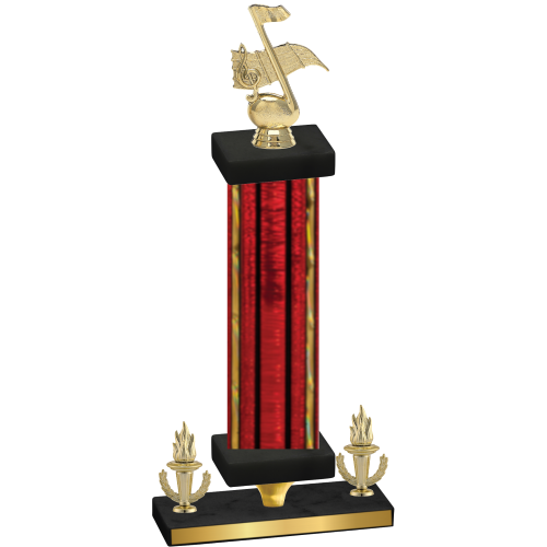 Premium Single Red Glacier Victory Music Trophy