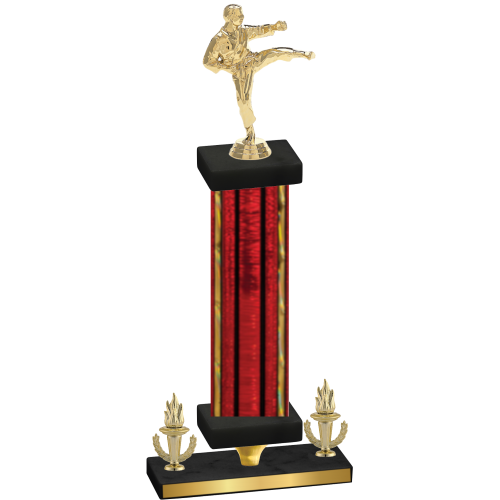 Premium Single Red Glacier Victory Karate Trophy