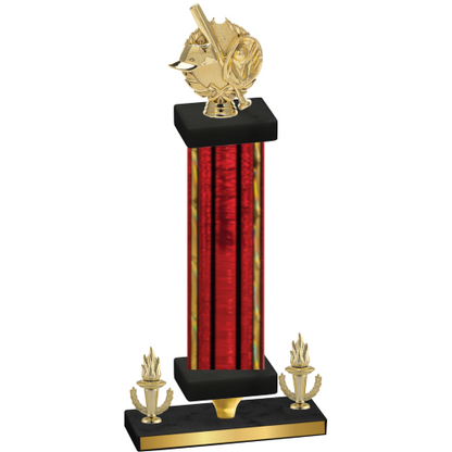 Premium Single Red Glacier Victory Baseball Trophy