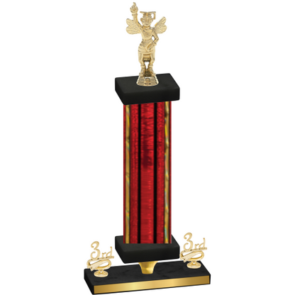 Premium Single Red Glacier Third Place Academics Trophy