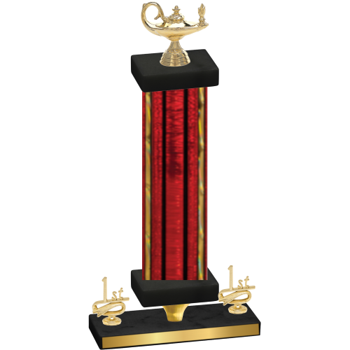 Premium Single Red Glacier First Place Academics Trophy