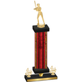 Premium Single Red Glacier Fourth Place Softball Trophy