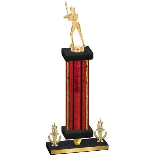 Premium Single Red Glacier Victory Softball Trophy