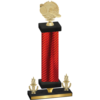 Premium Single Red Carbon Fiber Victory Running Trophy