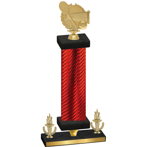 Premium Single Red Carbon Fiber Victory Tennis Trophy