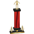 Premium Single Red Carbon Fiber Victory Wrestling Trophy