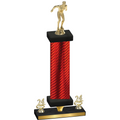 Premium Single Red Carbon Fiber Year Swimming Trophy