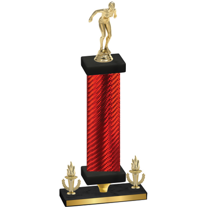 Premium Single Red Carbon Fiber Victory Tennis Trophy