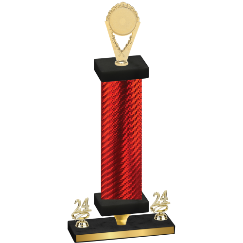 Premium Single Red Carbon Fiber Year Insert Trophy