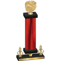 Premium Single Red Carbon Fiber Victory Cheerleading Trophy