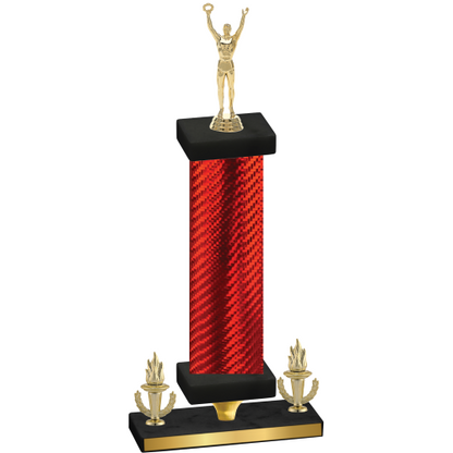 Premium Single Red Carbon Fiber Victory Victory Trophy