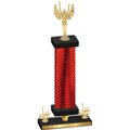 Premium Single Red Carbon Fiber First Place Victory Trophy