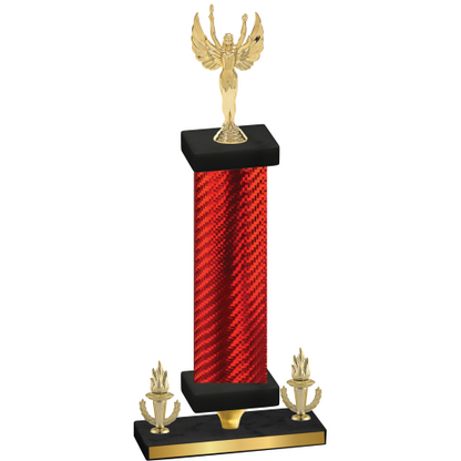 Premium Single Red Carbon Fiber Victory Victory Trophy