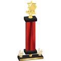 Premium Single Red Carbon Fiber Fourth Place Pickleball Trophy
