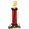 Premium Single Red Carbon Fiber Year Pickleball Trophy